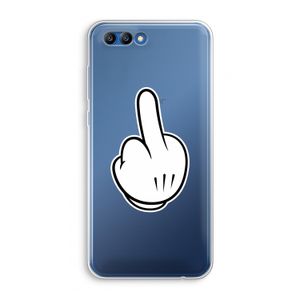 Middle finger black: Honor 10 Transparant Hoesje