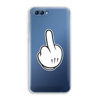 Middle finger black: Honor 10 Transparant Hoesje