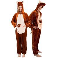 Boland Kangoeroe kostuum - onesie - one size - volwassenen - dierenpak - carnaval