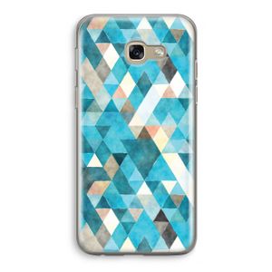 Gekleurde driehoekjes blauw: Samsung Galaxy A5 (2017) Transparant Hoesje