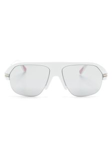 Moncler Eyewear lunettes de soleil teintées à monture pilote - Blanc