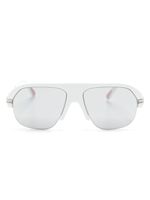 Moncler Eyewear lunettes de soleil teintées à monture pilote - Blanc - thumbnail