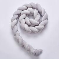 2M pure kleur weven knoop voor baby kamer decor wieg beschermer pasgeboren baby bed bumper beddengoed accessoires (grijs) 2M pure kleur weven knoop voor baby kamer decor wieg beschermer pasgeboren baby bed bumper beddengoed accessoires (grijs)