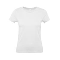 Wit basic Dames t-shirt - met ronde hals - katoen - 145 grams - shirts / dameskleding