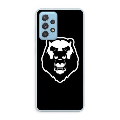 Angry Bear (black): Samsung Galaxy A73 Transparant Hoesje