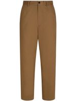 Dolce & Gabbana pantalon en coton à coupe droite - Marron