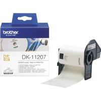 Brother DK-11207 Rol met etiketten Ø 58 mm Folie Wit 100 stuk(s) Permanent hechtend DK11207 CD-etiketten, DVD-etiketten