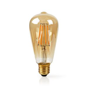 Nedis SmartLife LED Filamentlamp | Wi-Fi | E27 | 500 lm | 5 W | ST64 | 1 stuks - WIFILF10GDST64 WIFILF10GDST64