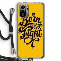 Born to Fight: Xiaomi Redmi Note 10S Transparant Hoesje met koord