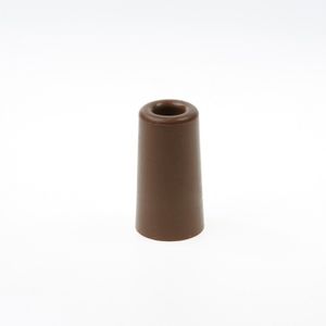 2x Deurbuffer / deurstopper terracotta bruin rubber 75 x 40 mm