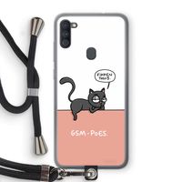 GSM poes: Samsung Galaxy A11 Transparant Hoesje met koord