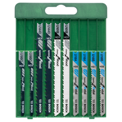 Bosch Accessoires 10-delige decoupeerzaagbladenset U-schacht - 2609256776