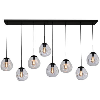Masterlight HanglampLava 8x helder glas Ø 24cm - 2761-05-160-25-80061