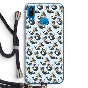 Zeemeermin: Huawei P20 Lite Transparant Hoesje met koord