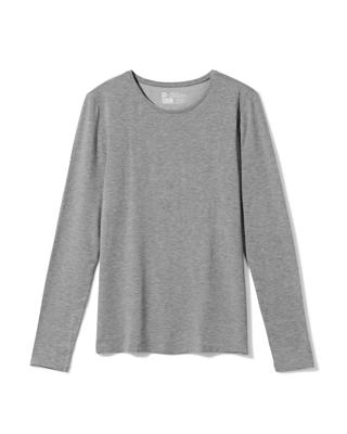 HEMA Dames Themo T-shirt Ronde Hals Grijs (grijs)