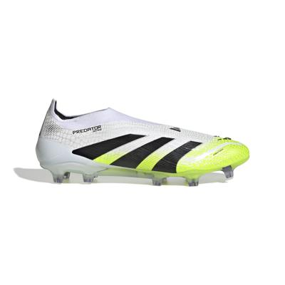 adidas Predator Elite Veterloze Gras Voetbalschoenen (FG) Wit Zwart Neongeel