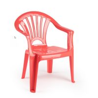 6x stuks kinderstoelen koraal rood kunststof 35 x 28 x 50 cm