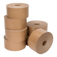 Papieren plakband 70 mm x 200 meter bruin (niet zelfklevend) | 3 stuks