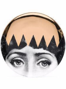 Fornasetti assiette à imprimé visage - Noir