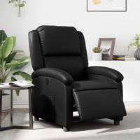 Fauteuil elektrisch verstelbaar kunstleer zwart