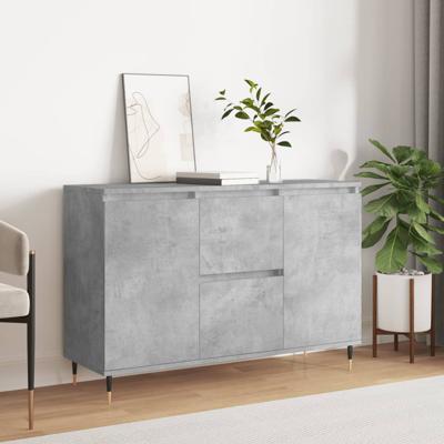 Dressoir 104x35x70 cm bewerkt hout betongrijs