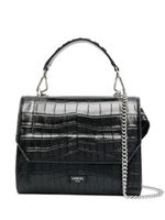 Lancel sac cabas à effet peau de crocodile - Noir