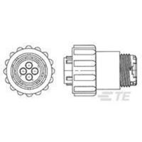 TE Connectivity 796094-2 Ronde connector Stekker, recht Totaal aantal polen: 4 1 stuk(s)