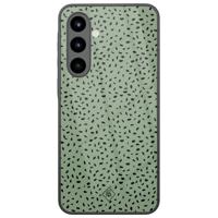 Samsung Galaxy A57 glazen hardcase - Green confetti