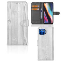 Motorola Moto G 5G Plus | Book Style Case | White Wood