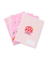 HEMA Schriften A5 Lijnen Roze - 5 Stuks