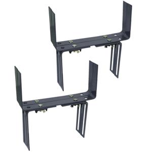 Geli Verstelbare muurbeugels - 2x - metaal - balkon haken - 12 t/m 23,5 cm - antraciet
