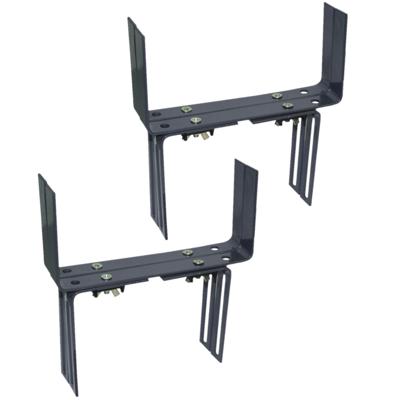 Geli Verstelbare muurbeugels - 2x - metaal - balkon haken - 12 t/m 23,5 cm - antraciet