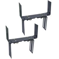 Geli Verstelbare muurbeugels - 2x - metaal - balkon haken - 12 t/m 23,5 cm - antraciet Geli Verstelbare muurbeugels - 2x - metaal - balkon haken - 12 t/m 23,5 cm - antraciet