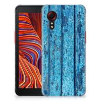 Samsung Galaxy Xcover 5 | Bumper Hoesje | Wood Blue
