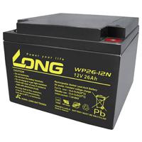 Long WP26-12N-M Loodaccu 12 V 26 Ah Loodvlies (AGM) (b x h x d) 166 x 125 x 175 mm M5-schroefaansluiting Geringe zelfontlading, Onderhoudsvrij