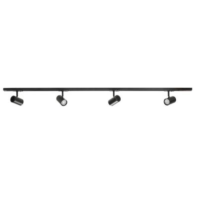 Highlight 1-fase railset 150cmCilinder zwart met 4 spots - S7011.01