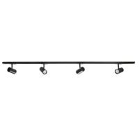 Highlight 1-fase railset 150cmCilinder zwart met 4 spots - S7011.01 Highlight 1-fase railset 150cmCilinder zwart met 4 spots - S7011.01