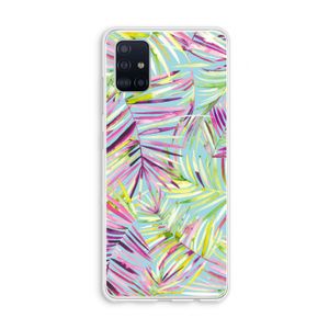 Tropical Palms Blue: Galaxy A51 4G Transparant Hoesje
