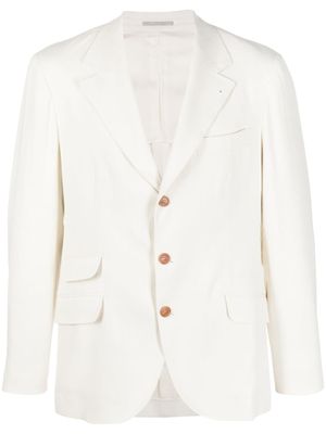 Brunello Cucinelli blazer à simple boutonnage - Tons neutres
