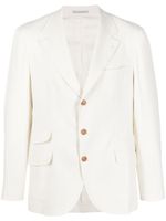 Brunello Cucinelli blazer à simple boutonnage - Tons neutres