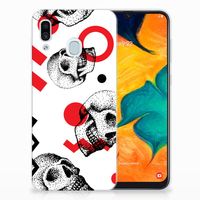 Silicone Back Case Samsung Galaxy A30 Skull Red - thumbnail