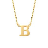 Minimalistische letter ketting - 14K GOUD - Goud - B