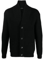 Tagliatore chunky-knit virgin wool cardigan - Noir - thumbnail