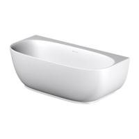 Half Vrijstaand Ligbad Riho Phatos B2W 170x80x57 cm Incl. Pop Up Waste, Sifon en Afvoer Glans Wit