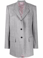 Thom Browne blazer boutonné à motif grille - Gris