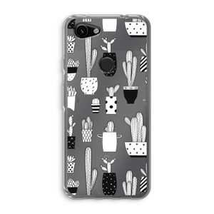Cactusmotief: Google Pixel 3a Transparant Hoesje