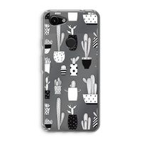 Cactusmotief: Google Pixel 3a Transparant Hoesje