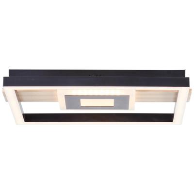 Brilliant PlafondlampBaldo vierkant zwart met hout - G99913A76
