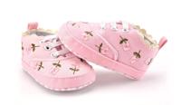 Baby meisje schoenen kant bloemen geborduurd zachte schoenen lopen peuter Kids schoenen grootte: 11cm (roze)