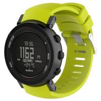 Silicone vervangende polsband voor SUUNTO core ALU Zwart (cyaan)
